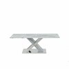 Homeroots Elegant Marble Glass Top Coffee Table 383820